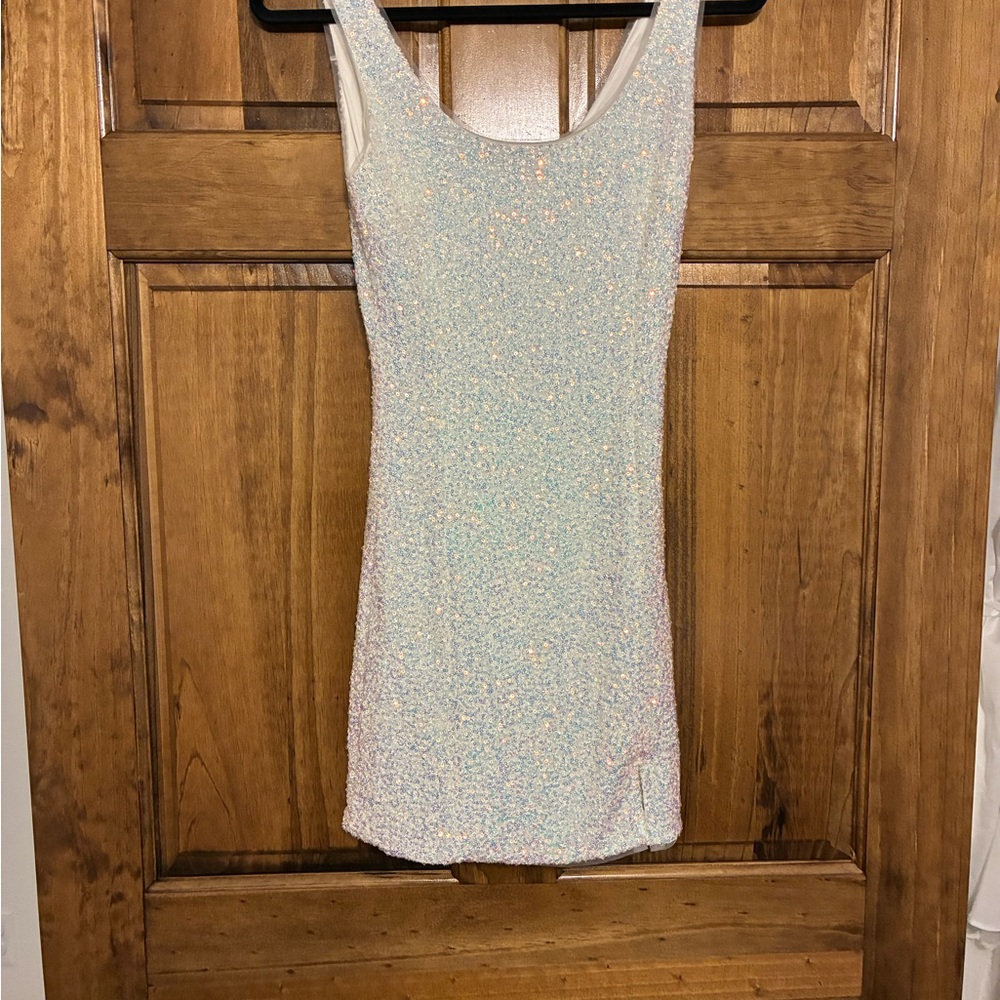 MARBLE Iridescent Sequin Mini Dress